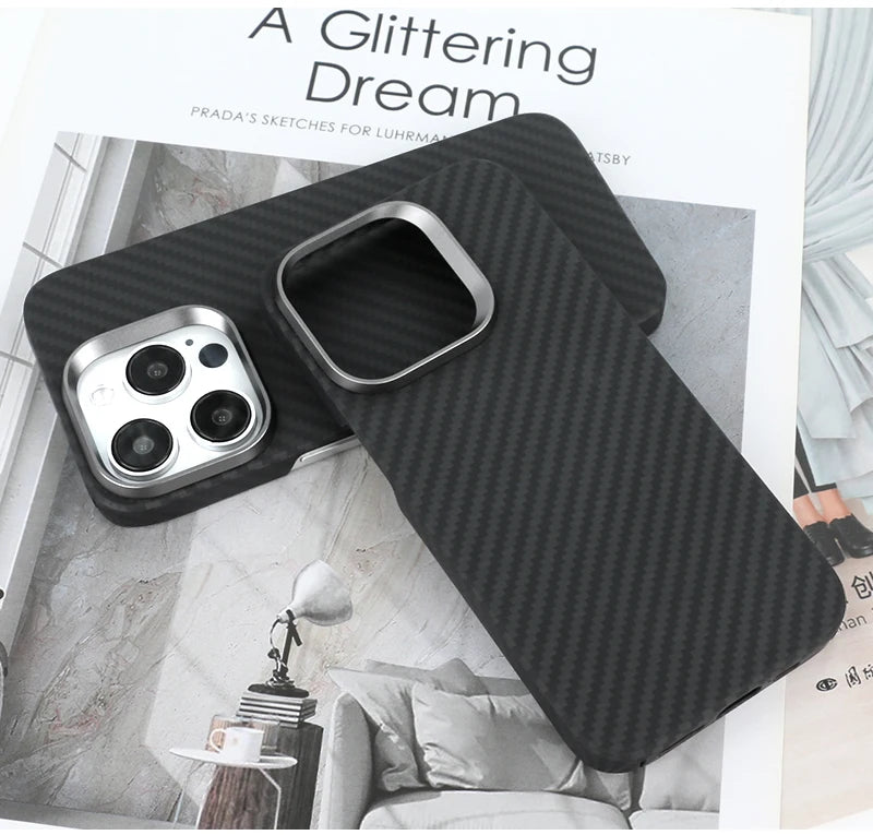 Magsafe Carbon Fiber Case For iPhone 15 Pro Max