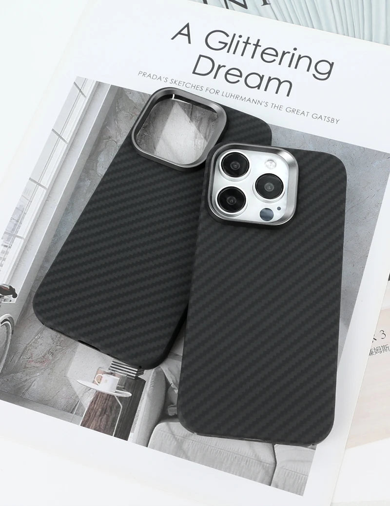 Magsafe Carbon Fiber Case For iPhone 15 Pro Max