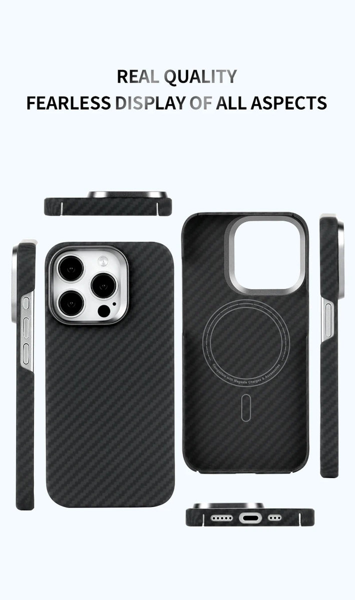 Magsafe Carbon Fiber Case For iPhone 15 Pro Max