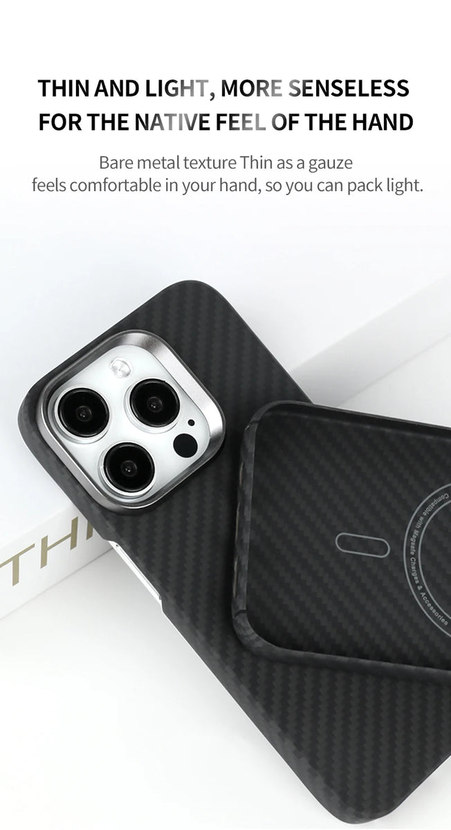 Magsafe Carbon Fiber Case For iPhone 15 Pro Max