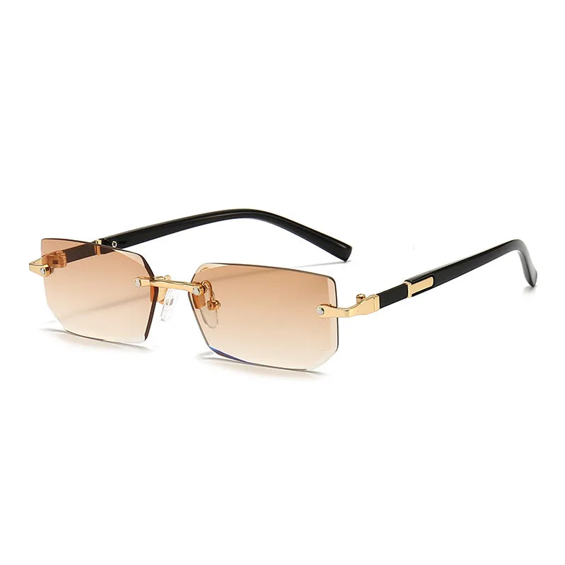 Rimless Sunglasses Rectangle