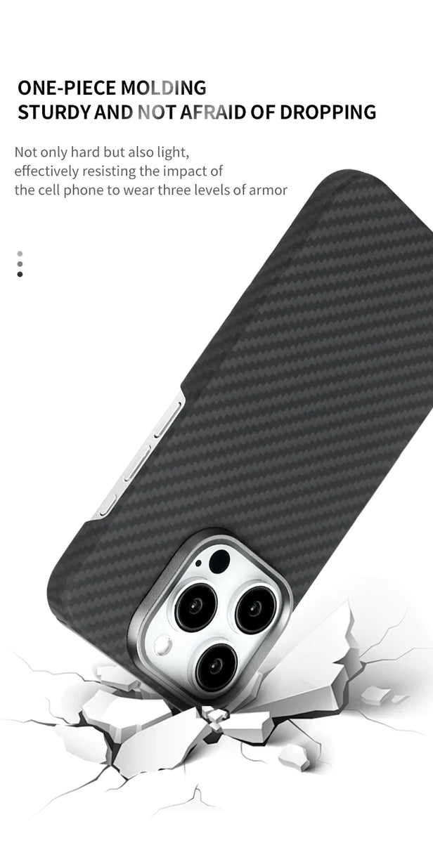 Magsafe Carbon Fiber Case For iPhone 15 Pro Max