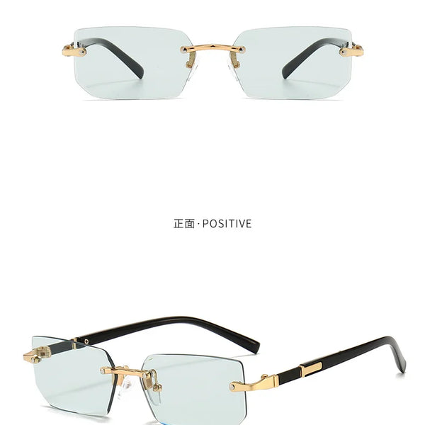 Rimless Sunglasses Rectangle