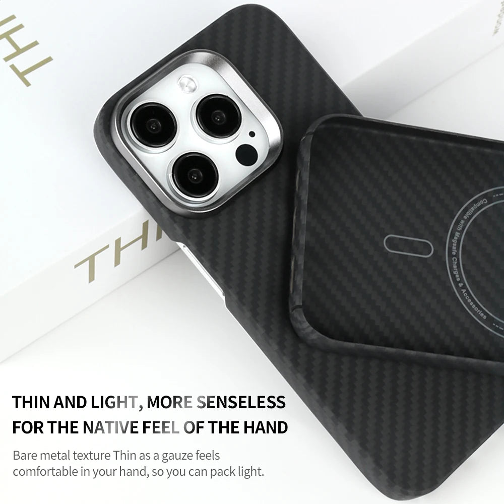 Magsafe Carbon Fiber Case For iPhone 15 Pro Max