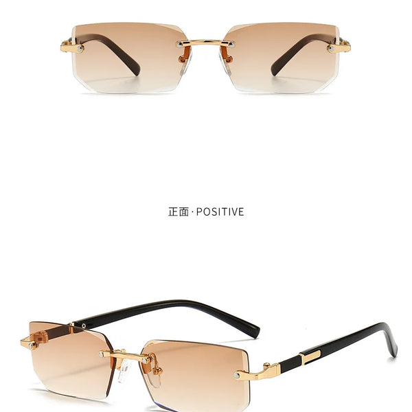 Rimless Sunglasses Rectangle