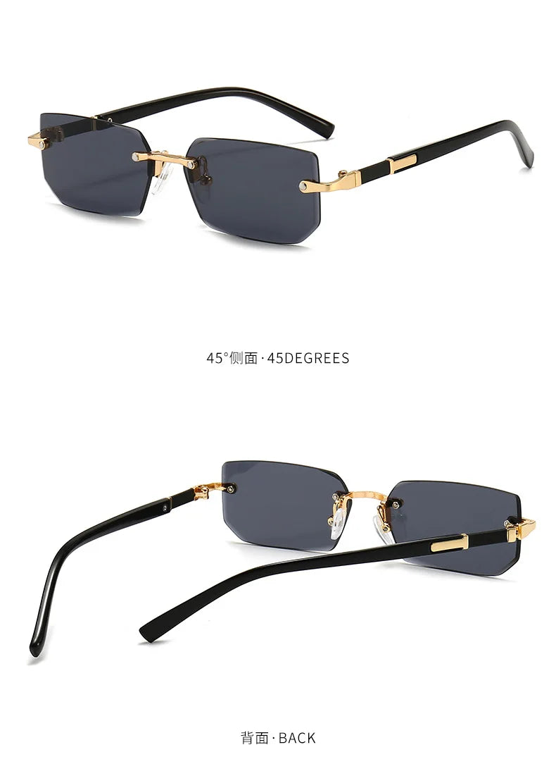 Rimless Sunglasses Rectangle