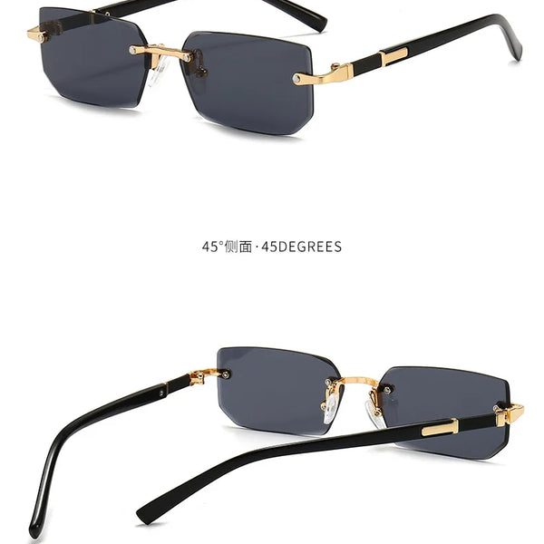 Rimless Sunglasses Rectangle