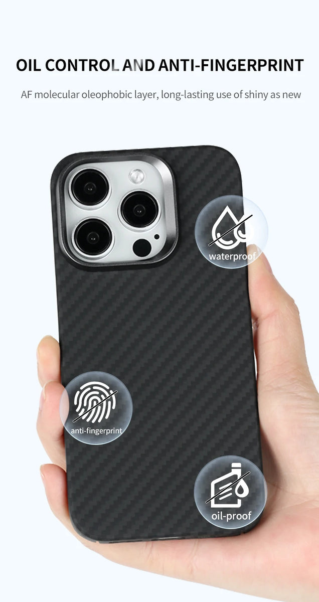 Magsafe Carbon Fiber Case For iPhone 15 Pro Max