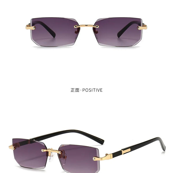 Rimless Sunglasses Rectangle